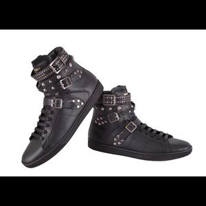 Saint Laurent Studded High Top Sneakers